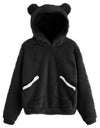 Cute Bear Warm Pullover Fluffy hoodie