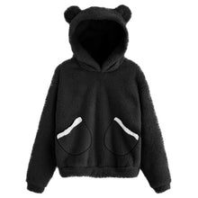 Load image into Gallery viewer, Cute Bear Warm Pullover Fluffy hoodie
