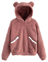 Cute Bear Warm Pullover Fluffy hoodie