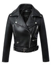 Black Faux Leather Zipper Jackets - Fashion Damsel