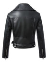 Black Faux Leather Zipper Jackets - Fashion Damsel