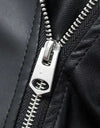 Black Faux Leather Zipper Jackets - Fashion Damsel