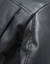 Black Faux Leather Zipper Jackets - Fashion Damsel