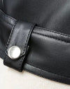 Black Faux Leather Zipper Jackets - Fashion Damsel