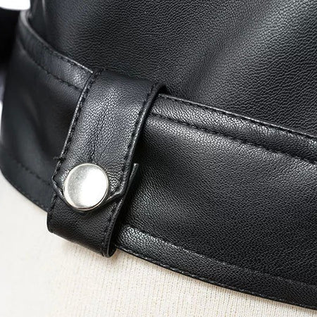Black Faux Leather Zipper Jackets - Fashion Damsel