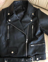 Black Faux Leather Zipper Jackets - Fashion Damsel
