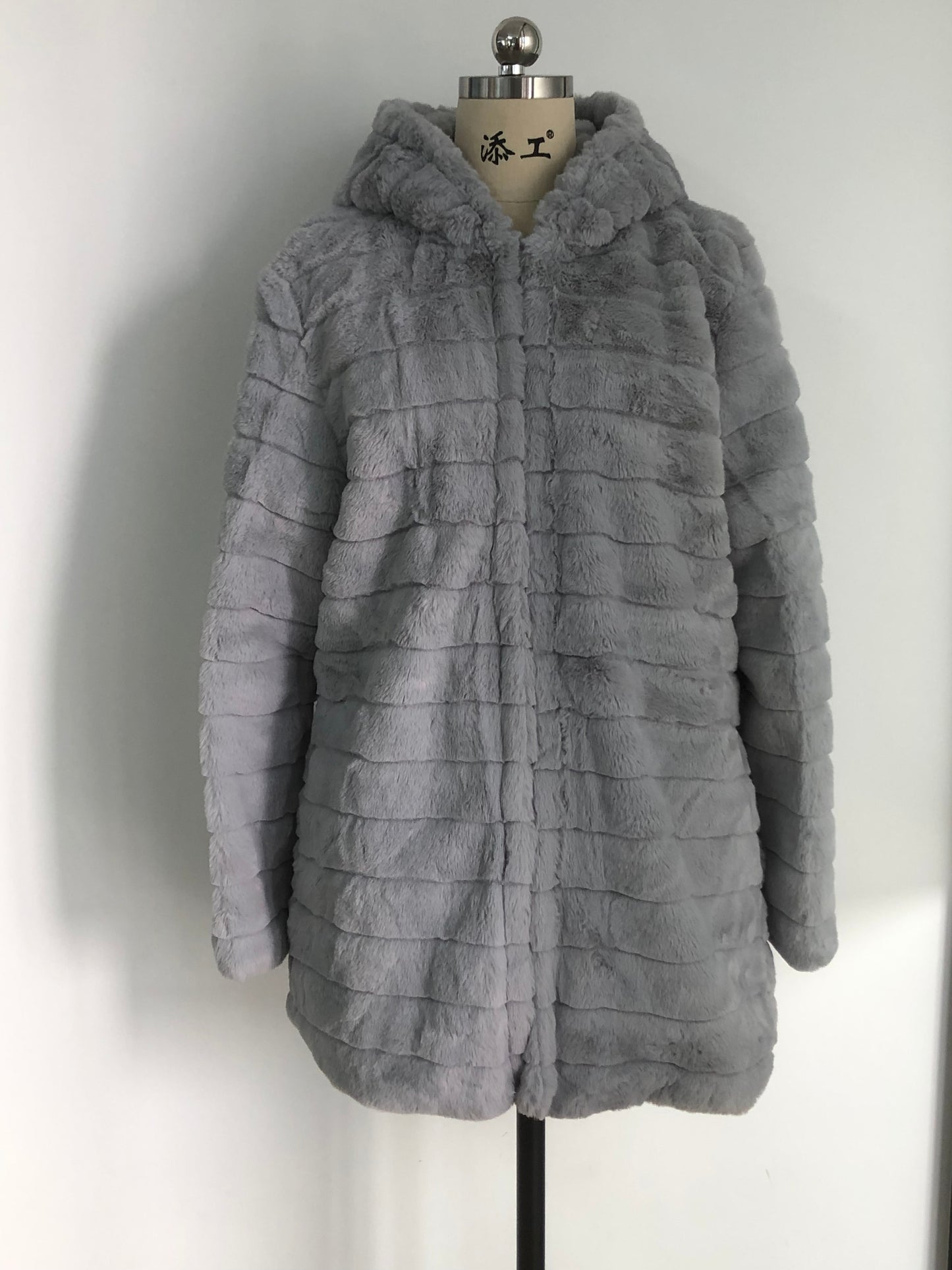 Long Sleeve Fleece Long Jacket W/Hood - Fashion Damsel