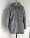 Long Sleeve Fleece Long Jacket W/Hood - Fashion Damsel