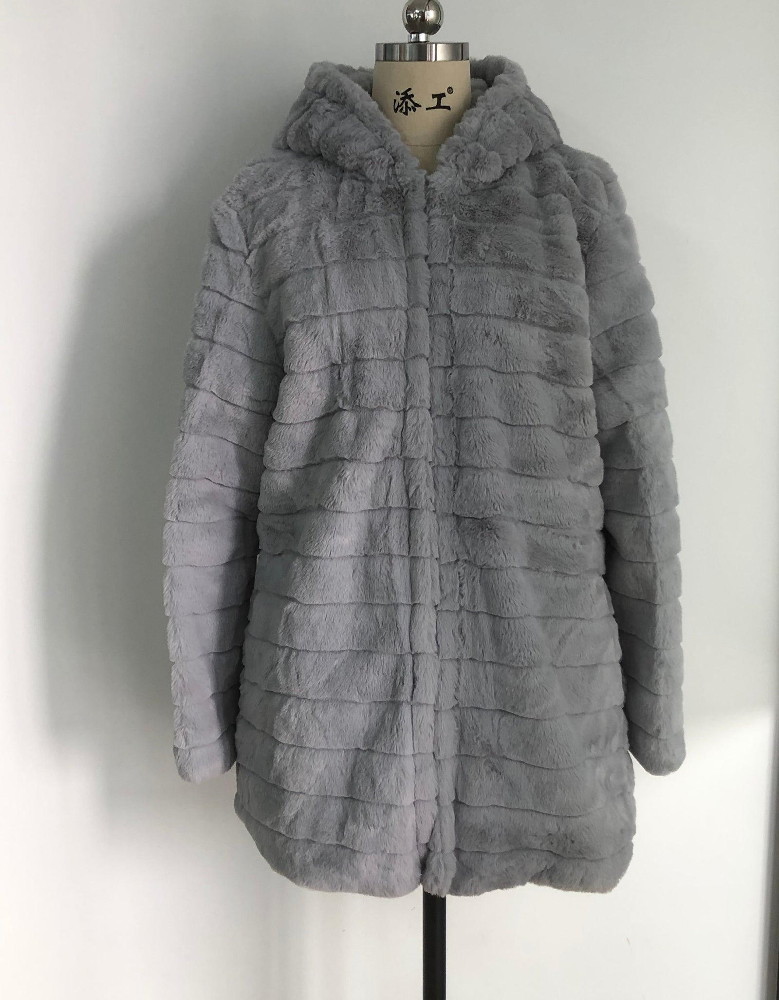 Long Sleeve Fleece Long Jacket W/Hood - Fashion Damsel