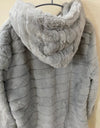 Long Sleeve Fleece Long Jacket W/Hood - Fashion Damsel