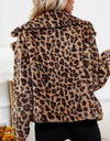 Thick Plush Leopard Printed Winter Women's Coat - Fashion Damsel