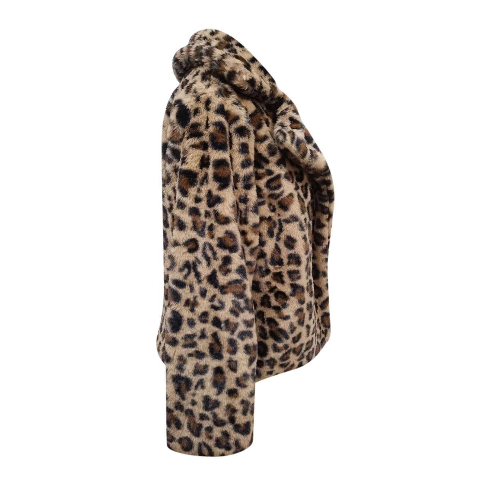 Thick Plush Leopard Printed Winter Women's Coat - Fashion Damsel