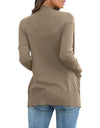 Lightweight Open Front Cardigan Sweater With Pockets - Fashion Damsel
