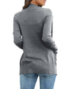 Lightweight Open Front Cardigan Sweater With Pockets - Fashion Damsel