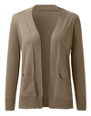 Lightweight Open Front Cardigan Sweater With Pockets - Fashion Damsel