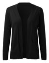 Lightweight Open Front Cardigan Sweater With Pockets - Fashion Damsel