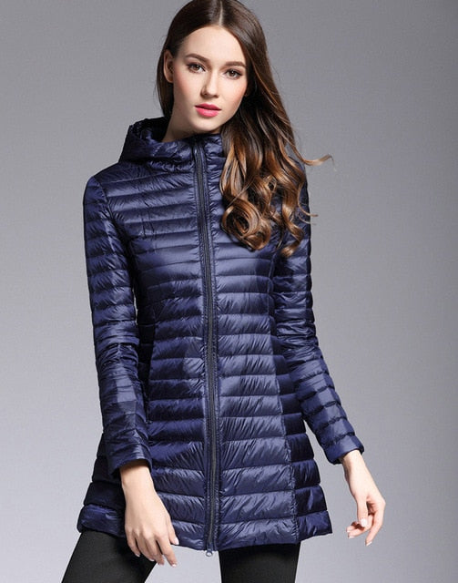 Padded Hooded Long Jacket Overcoat - Fashion Damsel