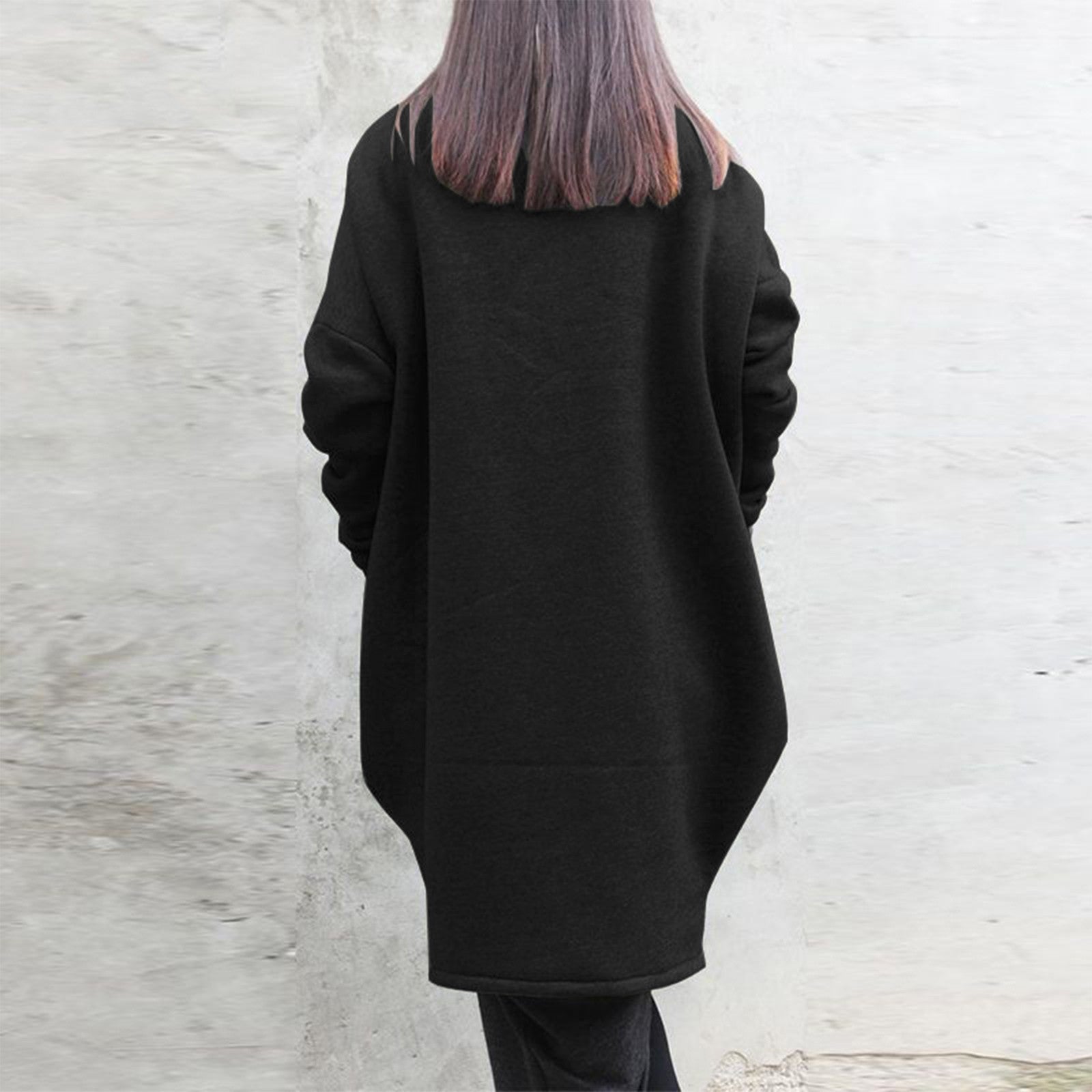 Loose Long Sleeve Zipper Hooded Oversized Windbreaker - Fashion Damsel