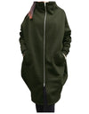 Loose Long Sleeve Zipper Hooded Oversized Windbreaker - Fashion Damsel
