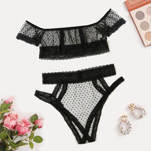 गैलरी व्यूवर में इमेज लोड करें, Plus Size Dot Printed Sexy Lingerie Set
