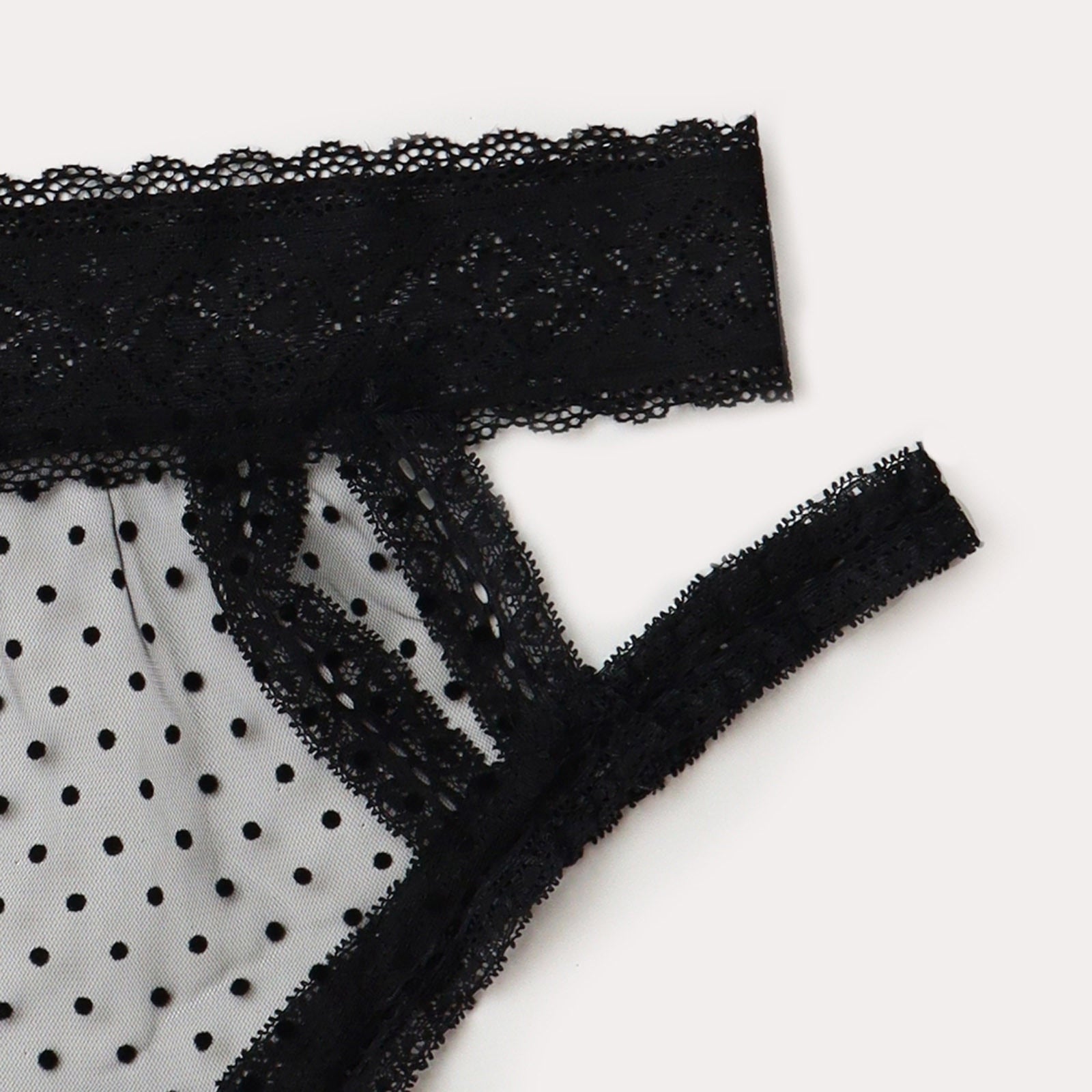 Plus Size Dot Printed Sexy Lingerie Set