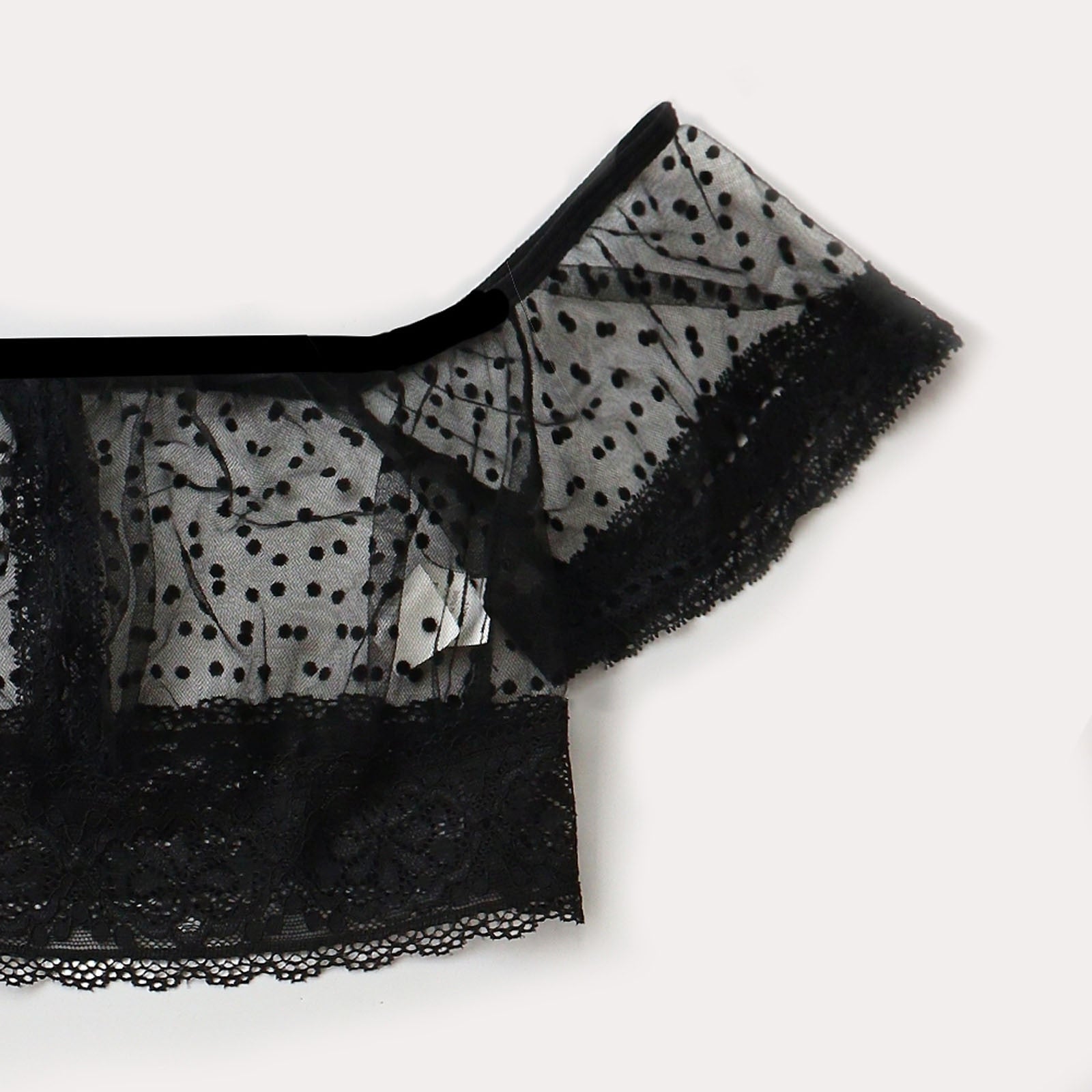 Plus Size Dot Printed Sexy Lingerie Set