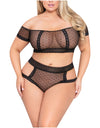Plus Size Dot Printed Sexy Lingerie Set