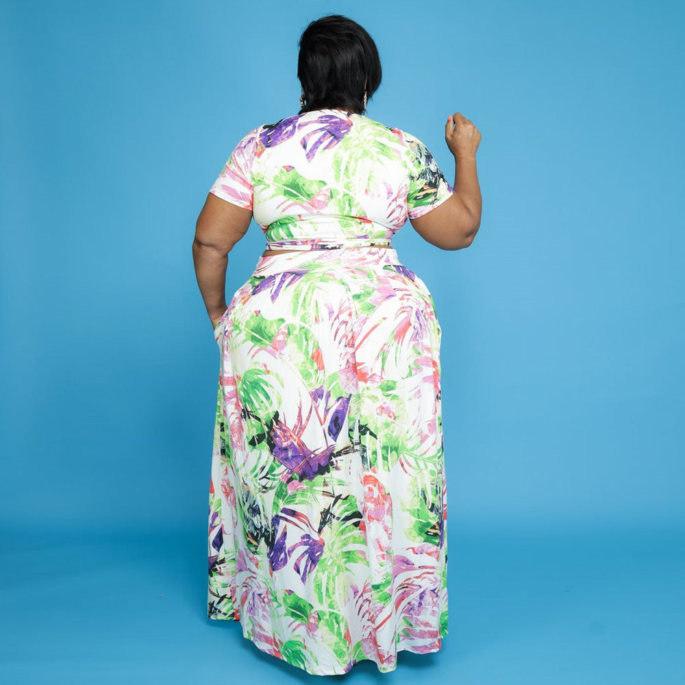 Swing Skirt 2 Piece Suit Plus Size