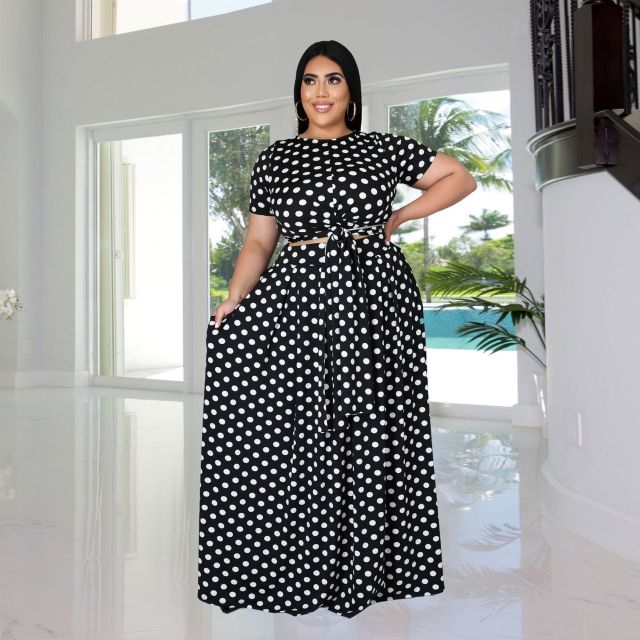 Swing Skirt 2 Piece Suit Plus Size