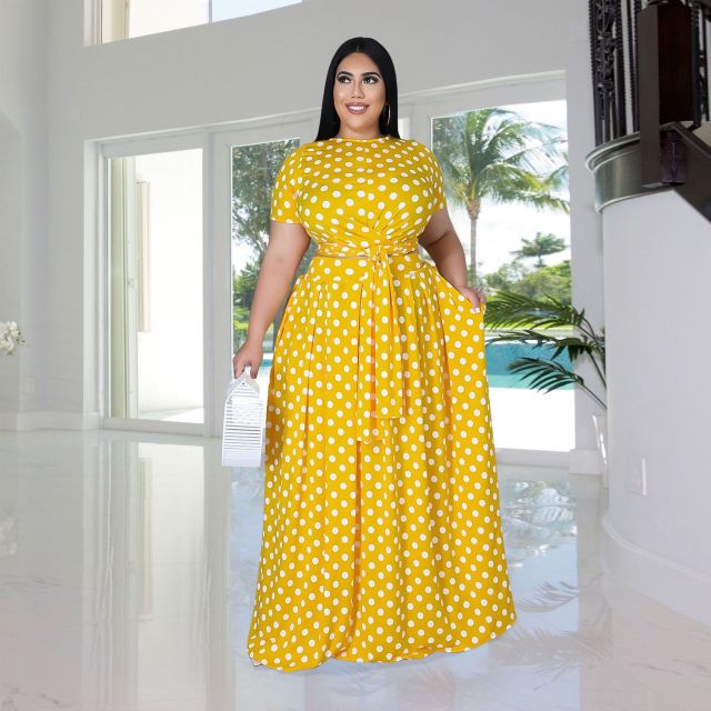 Swing Skirt 2 Piece Suit Plus Size