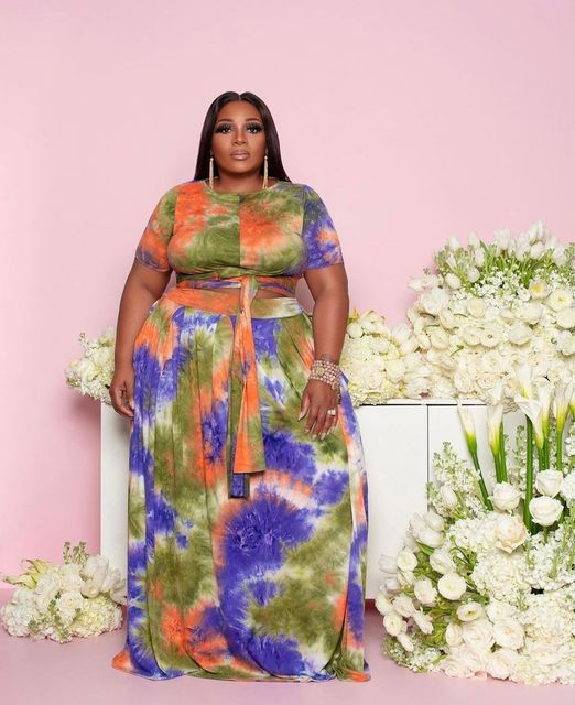 Swing Skirt 2 Piece Suit Plus Size