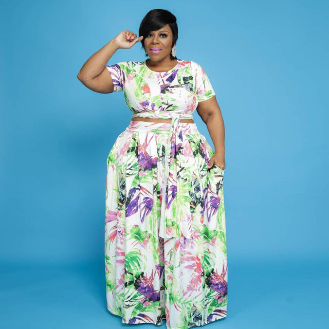 Swing Skirt 2 Piece Suit Plus Size
