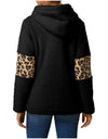 Winter Leisure Leopard Print Pocket Plush Round Neck Pullover - Fashion Damsel