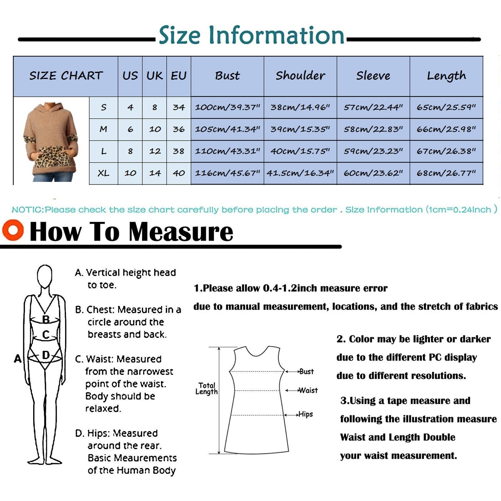Winter Leisure Leopard Print Pocket Plush Round Neck Pullover - Fashion Damsel