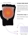 Winter Women's Half Finger Knitted  USB Heated Gloves