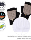 Winter Women's Half Finger Knitted  USB Heated Gloves