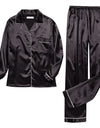 Pajamas Silk Satin Sleepwear Long Sleeve Top And Trouser - Fashion Damsel