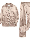 Pajamas Silk Satin Sleepwear Long Sleeve Top And Trouser - Fashion Damsel
