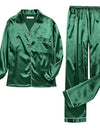Pajamas Silk Satin Sleepwear Long Sleeve Top And Trouser - Fashion Damsel