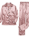 Pajamas Silk Satin Sleepwear Long Sleeve Top And Trouser - Fashion Damsel