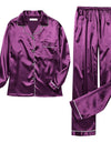 Pajamas Silk Satin Sleepwear Long Sleeve Top And Trouser - Fashion Damsel