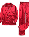 Pajamas Silk Satin Sleepwear Long Sleeve Top And Trouser - Fashion Damsel