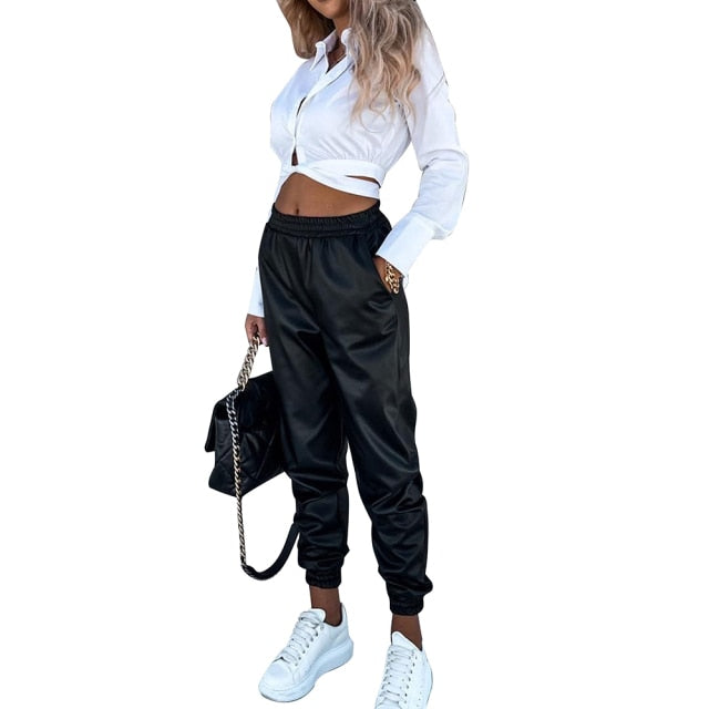 Minimalist Elastic Cargo Slacks - Fashion Damsel