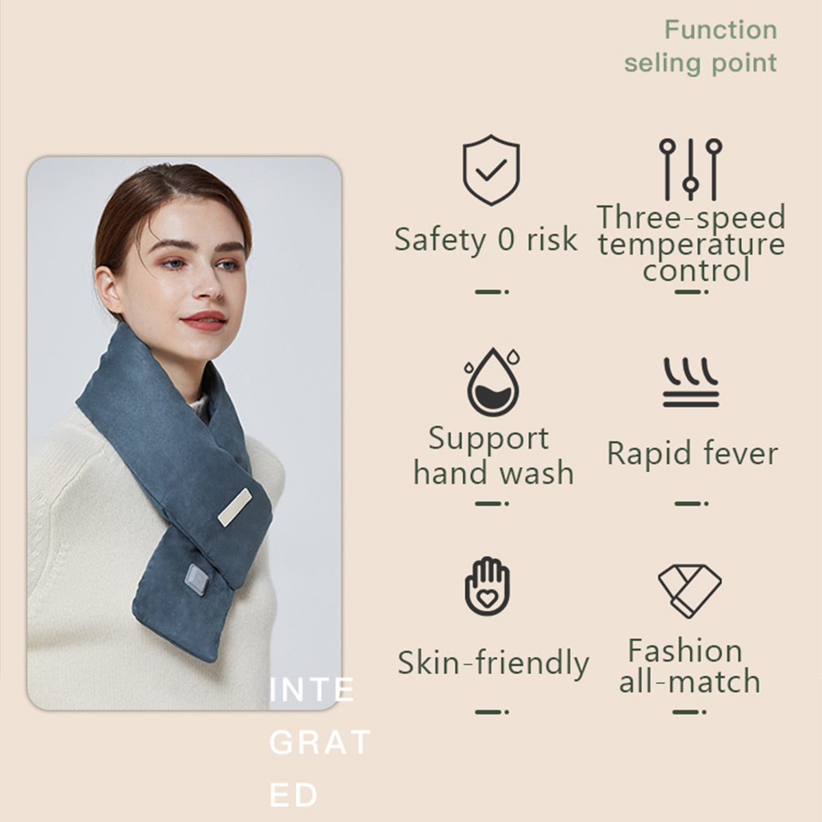USB Heated Winter Washable Scarf For Men and Women - Fashion Damsel