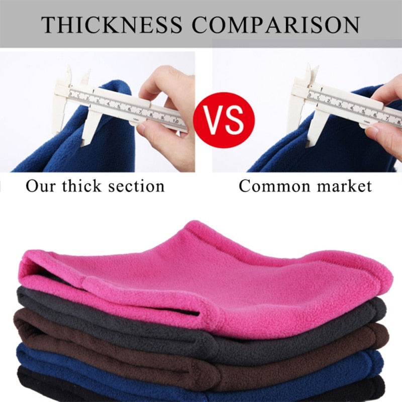 Fleece Bib Double Warm 3 In1 Collar - Fashion Damsel
