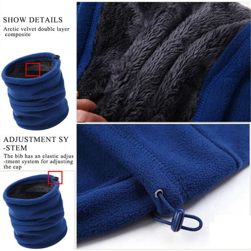 Fleece Bib Double Warm 3 In1 Collar - Fashion Damsel
