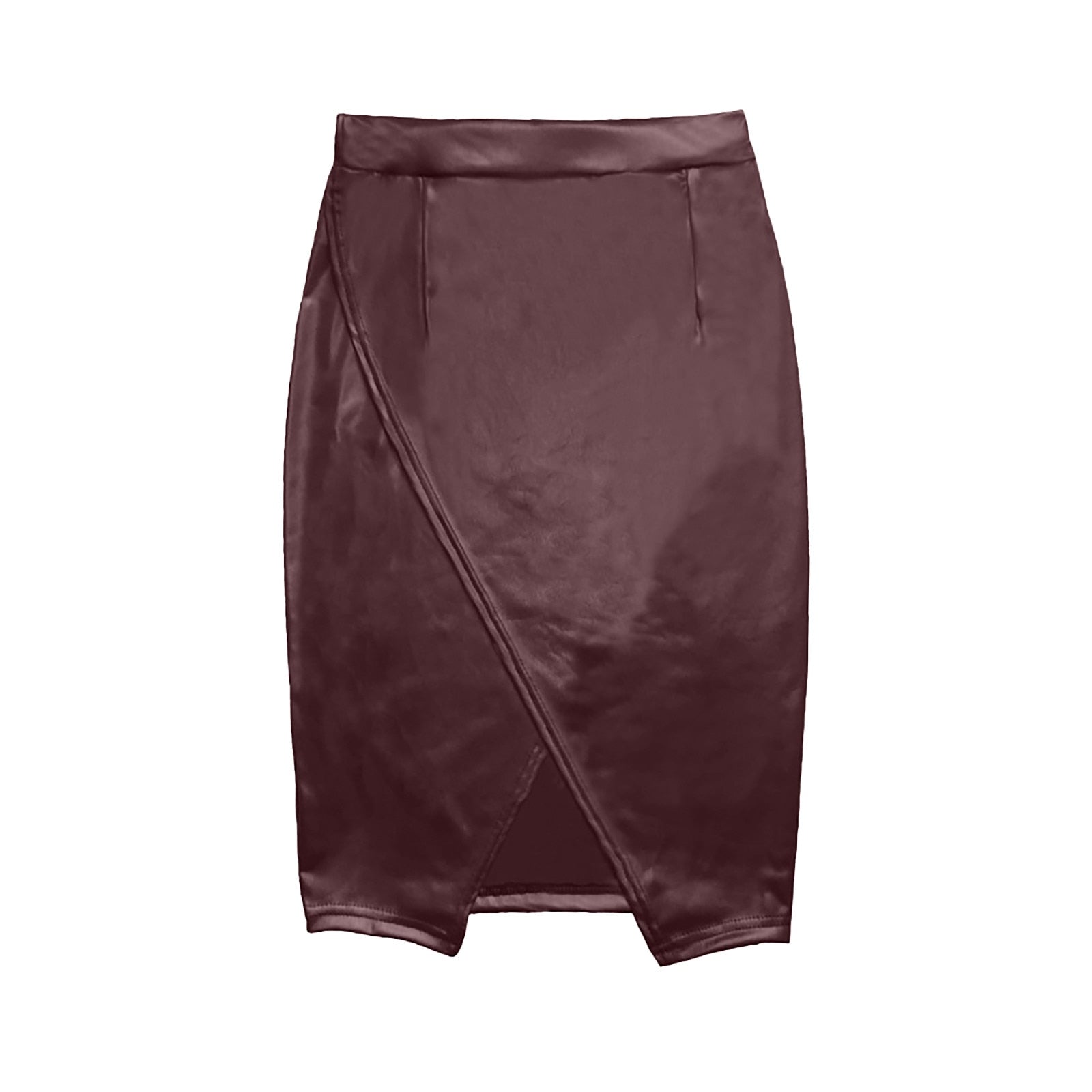 High Waist Faux Leather Pleated Skirt - Fashion Damsel