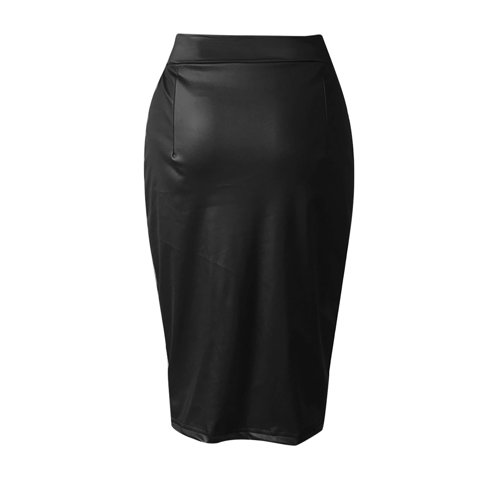 High Waist Faux Leather Pleated Skirt - Fashion Damsel