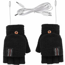 将图片加载到图库查看器，Waterproof USB Electric Double-Sided Heating Glove Mittens With Adjustable Temperature
