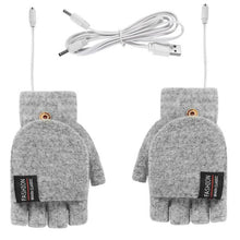 将图片加载到图库查看器，Waterproof USB Electric Double-Sided Heating Glove Mittens With Adjustable Temperature
